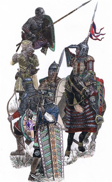 Новгородские воины, князь, дружина, ополченцы.jpg