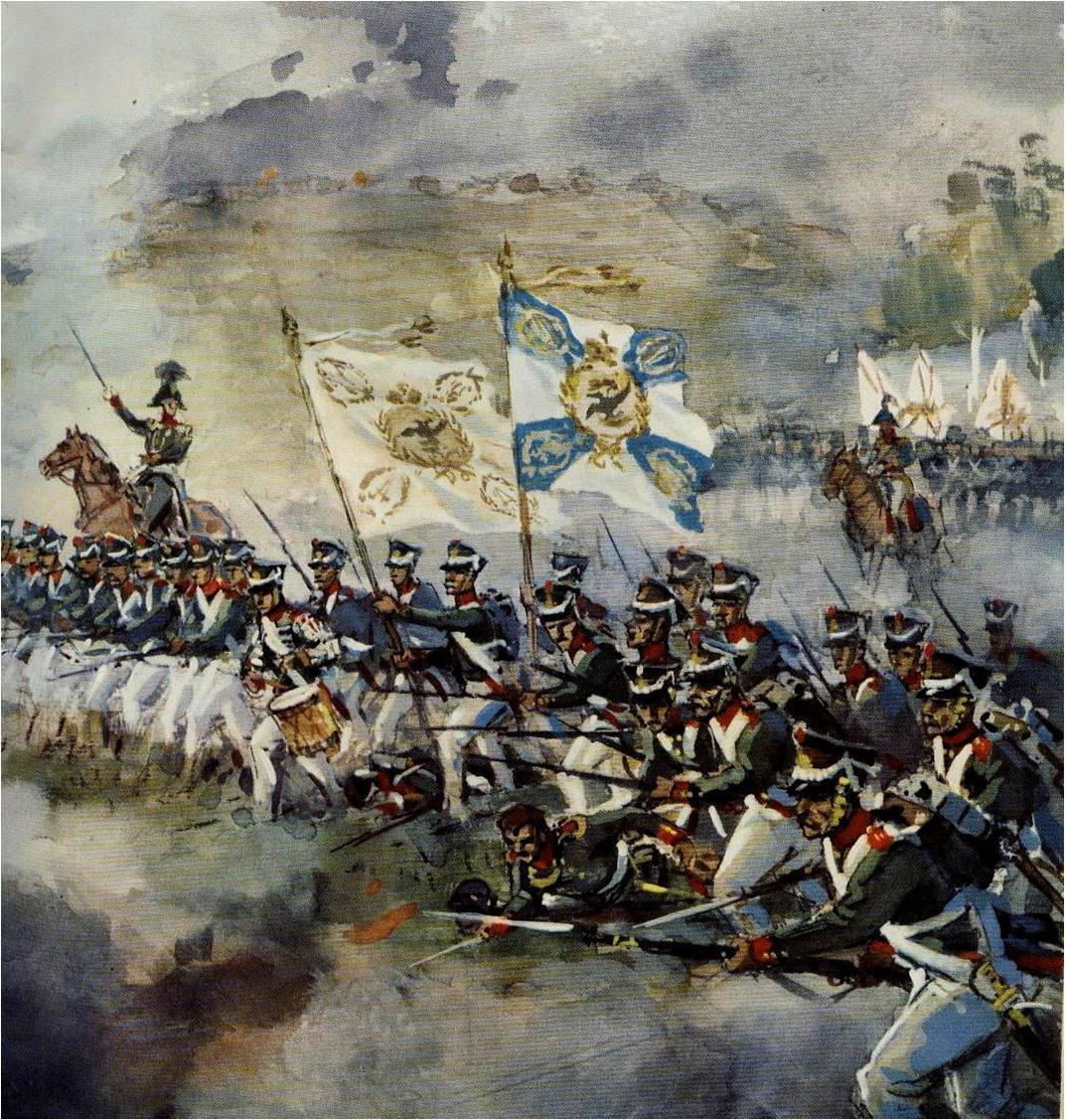Князь багратион в бородинской битве картина аверьянова. Багратион битва 1812. Армия Багратиона 1812.