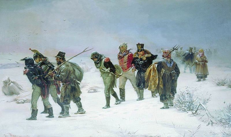 Французы в 1812 году, пленённые партизанами. Прянишников(1874)