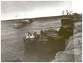 Панорама Речпорта во время разгрузки барж. 1964 г