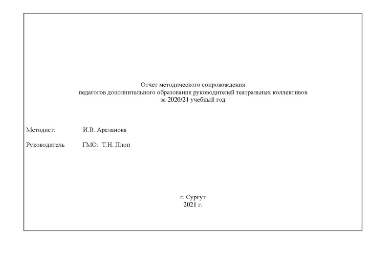 Файл:Отчет ГМО педагогов ДО Театр 2021.pdf