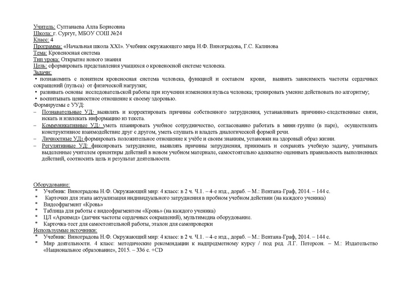 Файл:Тех карта окр мир 4 класс.pdf